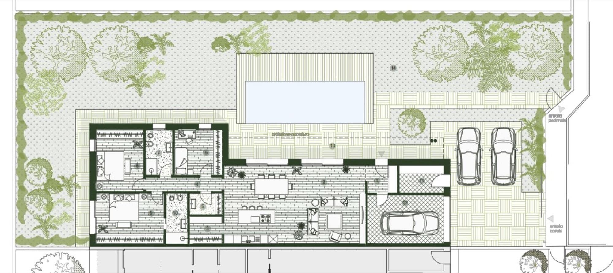 Planimetria Villa Bifamiliare A