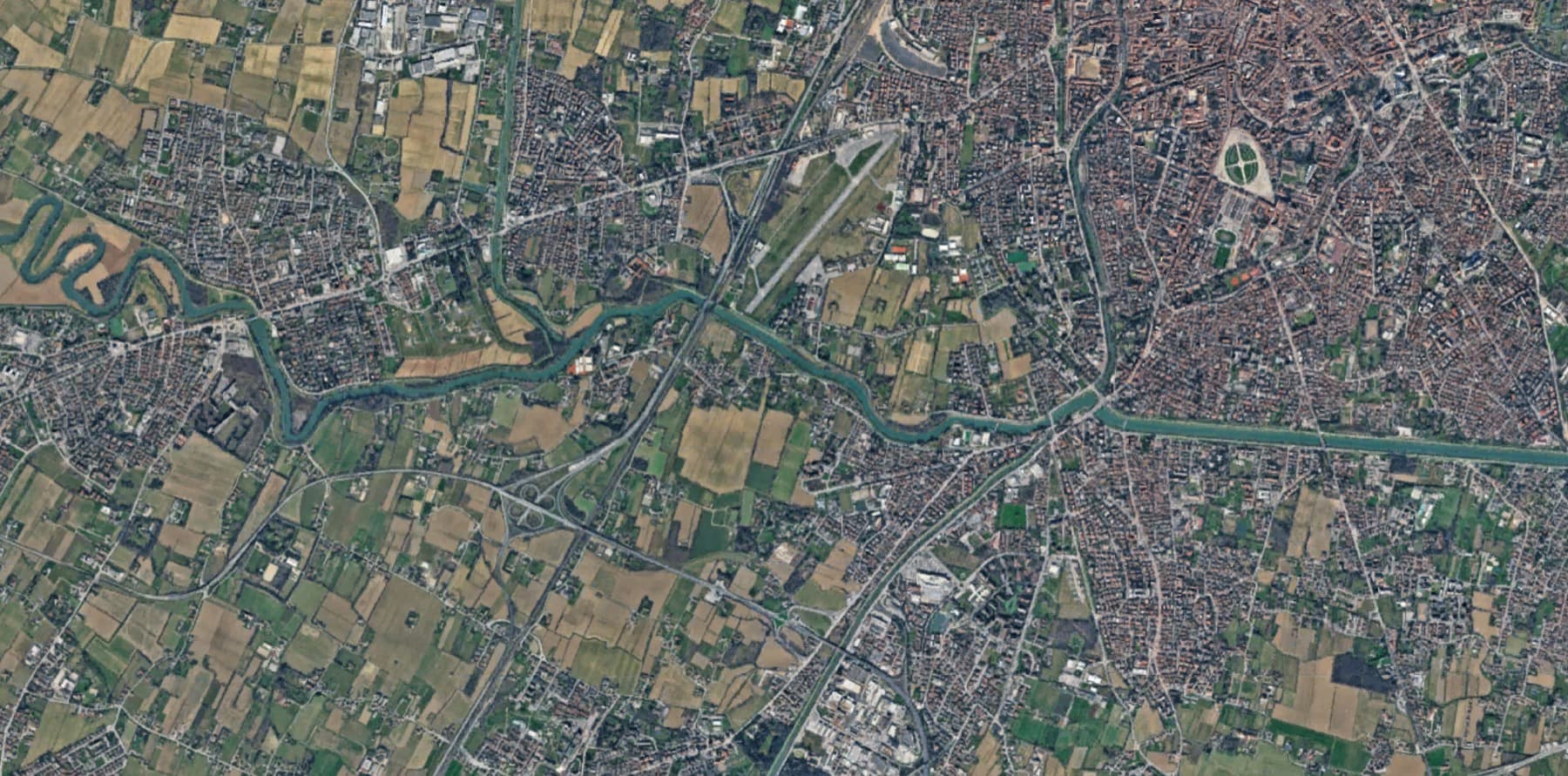 Vista aerea quadrante sud Padova