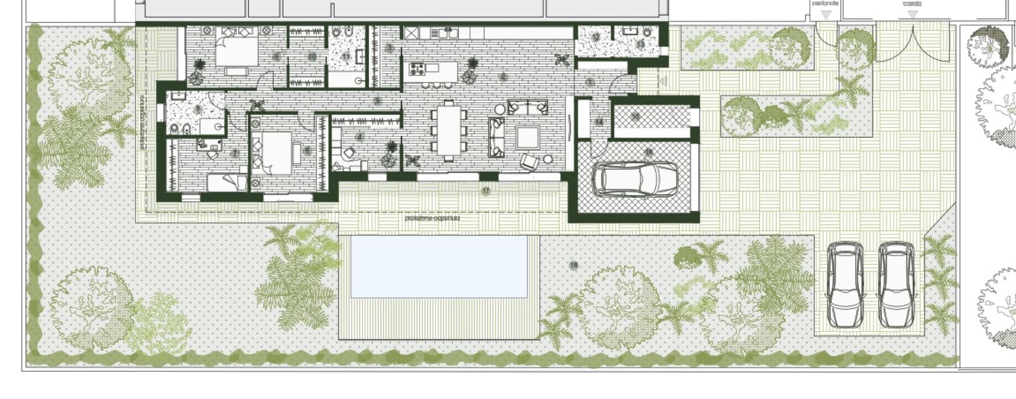 Planimetria Villa Bifamiliare B