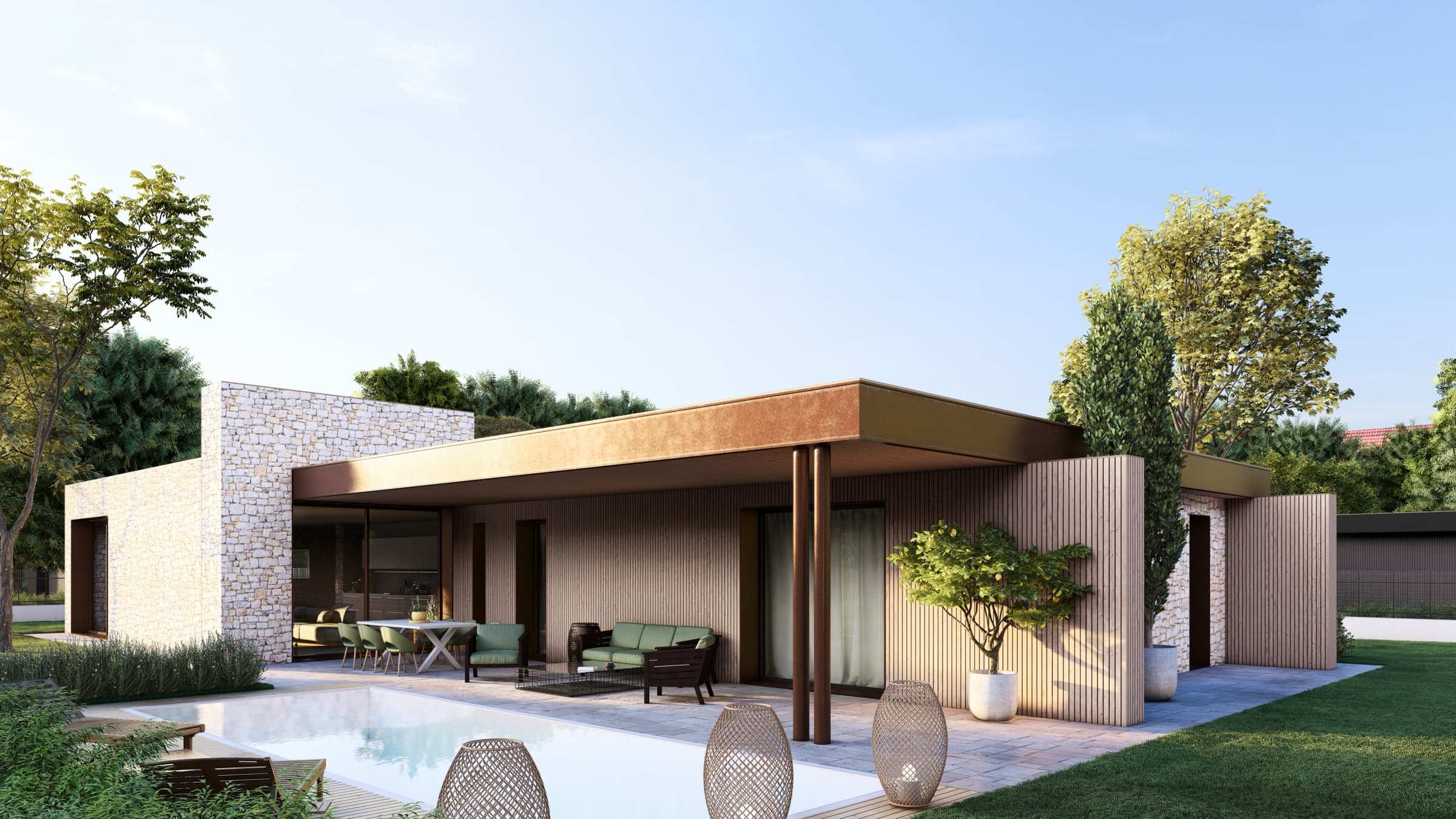 Villa Singola — render esterno