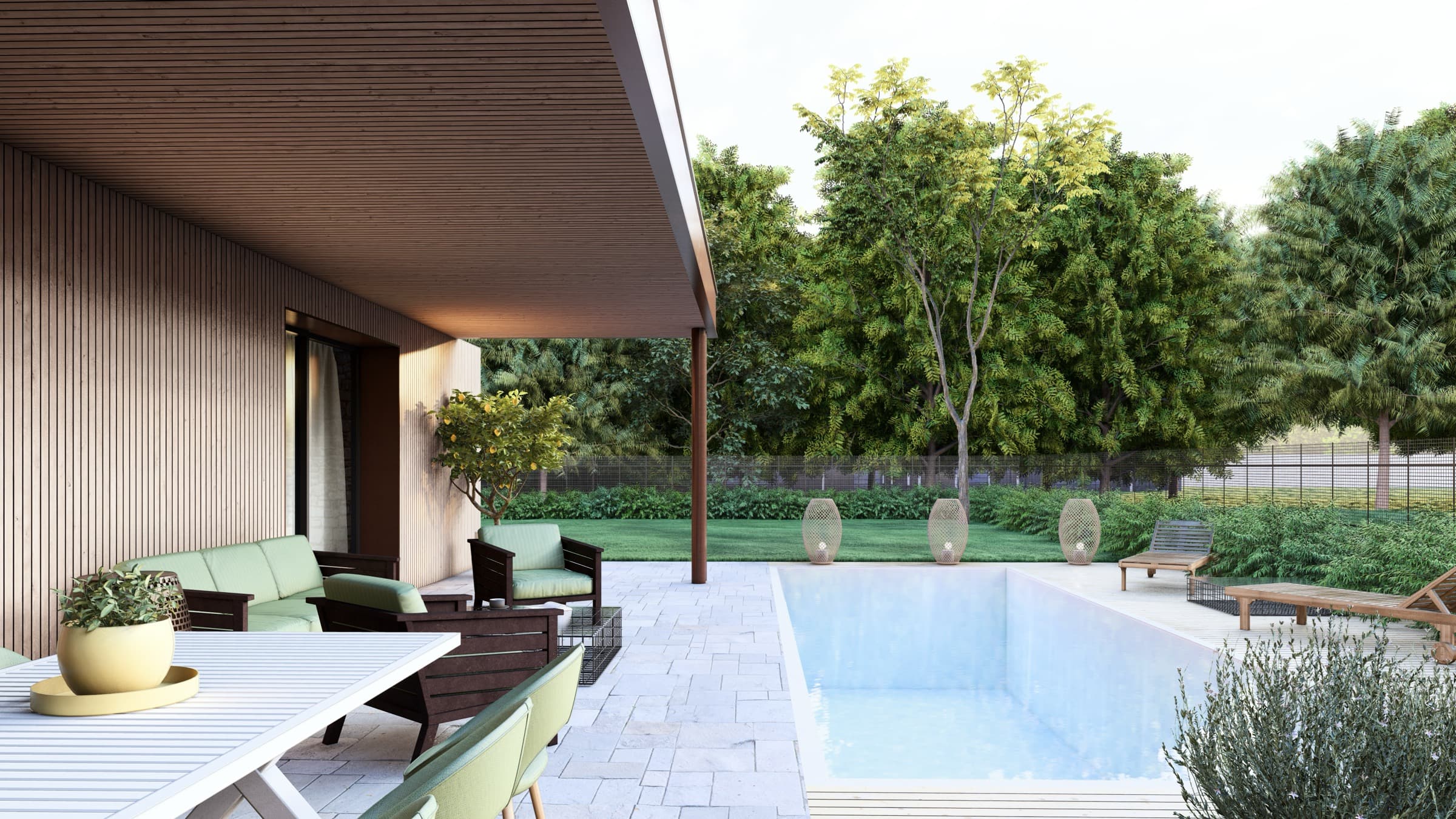 Villa Singola — render esterno 3