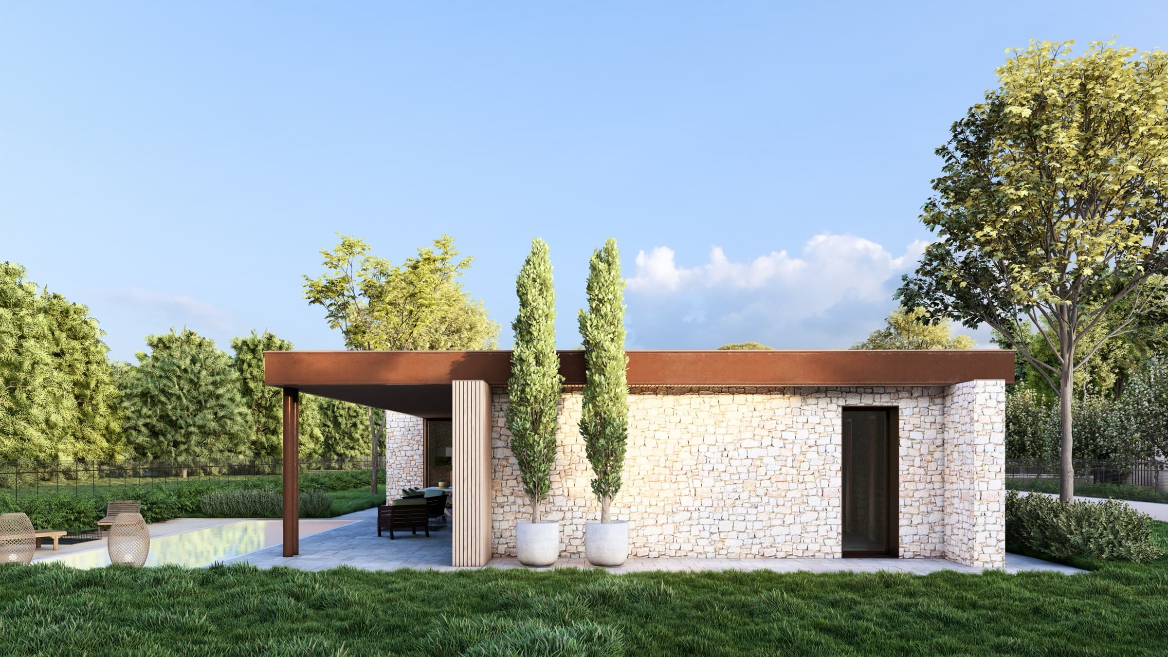 Villa Singola — render esterno 4
